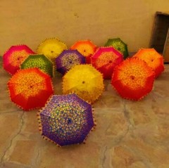 10Pcs Wholesale india decorative umbrella vintage Sun Parasol Wedding Decor home