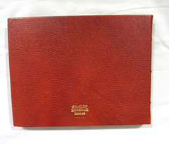 Stanley Korshak Dallas Morocco Leather Bound Hardcover Guest Book NEW RED