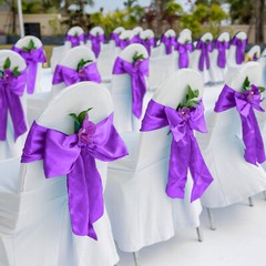 4x Purple Satin 12″x 108» Table Runner Bright Silk Smooth Wedding Banquet Party
