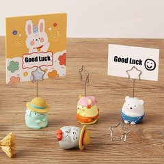 4Pcs,Cute Table Number Holders,Memo Clips Holder,Place Card Multi Color