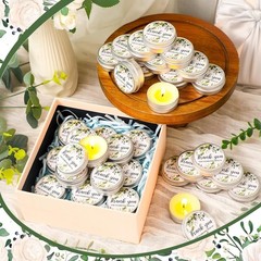 MTLEE 50 Pcs Greenery Wedding Candles Gift Favors for Guests 1 Oz Lavender…