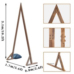 10.2 Ft Wood Arch for Wedding Ceremony Archway Arbor Flower Support Frame Decor