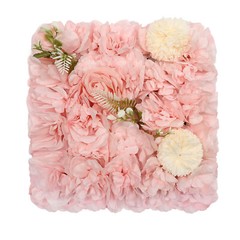 3D Flower Wall Panel-12pcs Artificial Flower Wall Background Silk Rose Wedding