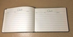 Leather Guest Book Green W/ Gold Gild