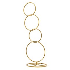 5.02ft Gold Metal Flower Stand – Stylish Square Pillar Arch with 4-Tiers
