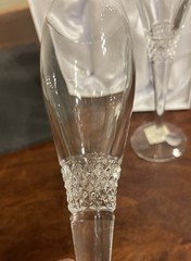 Set Of 2 Crystal Champagne Flutes THINGS REMEMBERED – Made In Poland – Box Incl