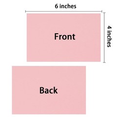 100 Pack Cardstock Blank Heavy Cards Stock, Pink, 4×6 inches | 250GSM Thick P…