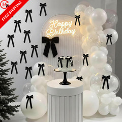 12 Pcs Black Velvet Bows, 5 x 10 Inch Ribbon Bows 5 x 10 Inch,