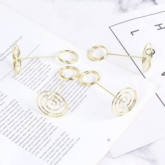 KIMOBER 24PCS Table Number Holders, Round Place Card Holder,Tabletop Gold
