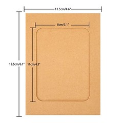 20Pcs Paper Photo Frames, 4×6 Inch Kraft Paper Picture Frames, 4×6 inch Brown
