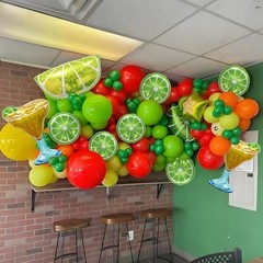 Lemon-Balloons Margarita-Balloon 10PCS Lime Fruit Green Lemon Foil Balloons
