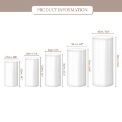3Pcs 5Pcs Spliced Cylinder Pedestal Stands Column Tables Display Plinth Pillars
