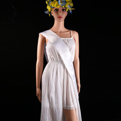 6 Pieces Sash White Blank Sashes for Pageants Satin Sash Plain Sashes for Women