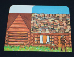 Lot of 40 Vintage Log Cabin Folding Gable Box 5 x 3 Baked Goods Candy Gift Favor