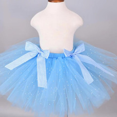 Sky Blue Glitter Tulle Rolls 6 Inch by 10 Yards Sequin Tulle Fabric Ribbon for D