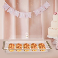 Acrylic Wedding Cake Display Plate Cookies Deserts Stand Serving Tray with Lid