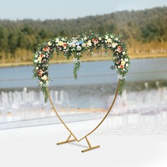 Large Heart Archway Wedding Backdrop Stand Gold Arch Frame Flower Balloon Decor
