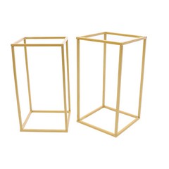 2Pcs/Set Gold Flower Floor Stand Metal Column Flower Stand Floor Stands Display