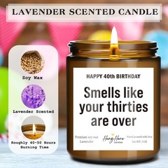 40th Birthday Gifts for Women Men, Happy Gift Her Him, 40 Dark Brown
