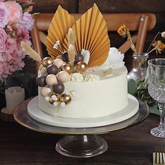 25 ASSORTED Palm Leaves Flower Ball Boho CAKE TOPPERS Decoration Set Events