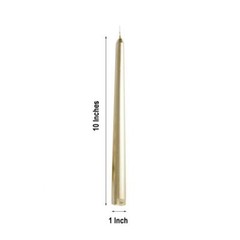 12 Gold Premium 10″ Taper Candles Unscented Dinner Party Wedding Decorations
