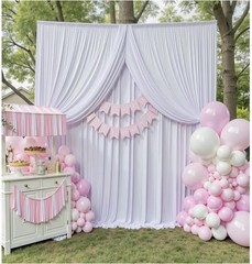 10 panels of 1.5 m x 3 m 15.2 m x 3m background curtains without white wrinkles