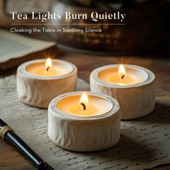 Ashlux Unscented Palm Tea Lights Candles 100 Pack Bulk, 8 to 100 Pack, White