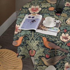 William Morris Tablecloth, Vintage Rustic Classic Art 60″ (Round), Style-12