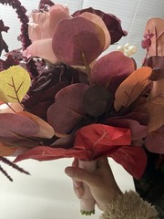 Ling’s Moment 11” Burgundy Bouquet For Wedding
