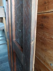 WEDDING Shutter-2 Handmade Reclaimed wood & Antique tin ceiling tile 42″ Barn