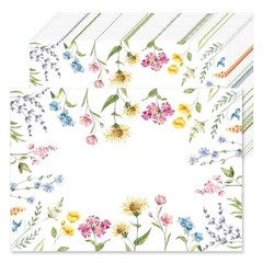 50 Pcs Spring Wildflower Paper Placemats, 11×16 Inch Summer Floral Disposable