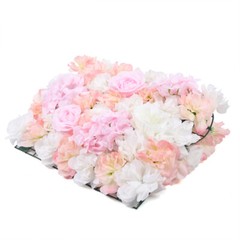 4pcs Artificial Silk Rose Flowers Wall Panels Wedding Photography Backdrop Decor