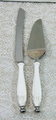 Lenox “Bellina” Wedding Cake Knife And Server Set Stainless Steel Blade w/Boxes