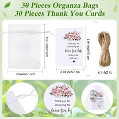 Gisafai 30 Set Bridal Shower Tea Party Favors for Guest Individual 30 Silver