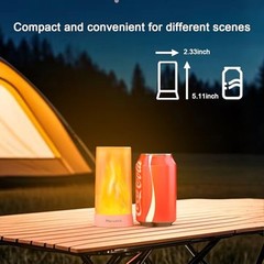 Upgraded LED Flame Light, Rechargeable Flameless Candles Remote Control 2Pcs