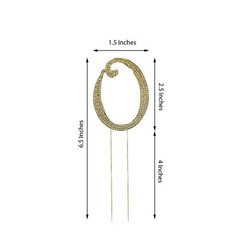 2.5″ GOLD Number 5 Rhinestone Cake Topper Wedding Cupcake Dessert Dessert Events