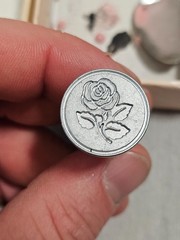 Simply Shabby Chic – Pink Wax Seal Stamp And Bead Kit – Rose Stamper – Used VTG