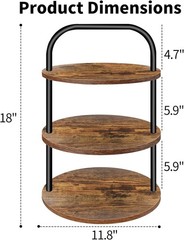 Large Wooden Cupcake Stand Set – 360° Rotating and Durable for Parties