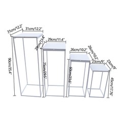 4x Metal Flower Rack Vase Stand Prop Geometric Column Wedding Party Decor 4-Size