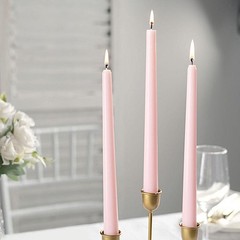 72 Rose Gold Premium 10″ Taper Candles Unscented Dinner Party Wedding