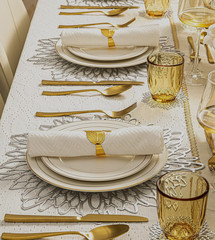 4 Silver Vinyl Placemats & 4 Matching Coasters, Table Decor, 8 Pc Set