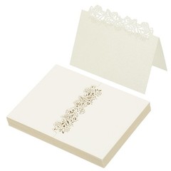 PATIKIL 50Pcs Wedding Place Cards, Laser 12 x 9cm / 4.72 x 3.54inch, Beige