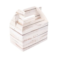 25 WHITEWASHED Favor BOXES Rustic Wooden Design Party Gift Holders Events Home