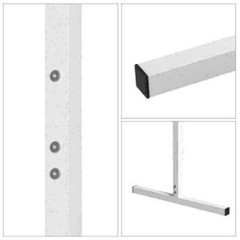 6/10/20 ft Adjustable Wedding Backdrop Stand Background Curtain Pipe Stage White