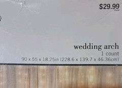 His And Hers Wedding Arch 7.5 Ft High White Finish Steel Tube Rust Resistant NEW