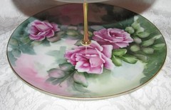 Custom Three Tier Tea Party Cake Stand Made With Vintage Hand Painted Plates