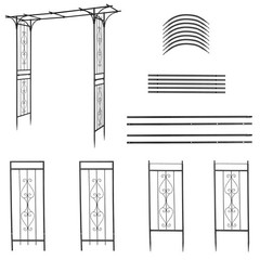 Garden Arch Metal Wedding Arch Backdrop Stand Garden Trellis for Climbing Plants