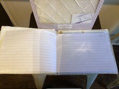 Ivory Satin Guest Book and Pen Set, Wedding or any event Wilton NEW in box L@@K!