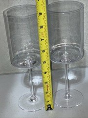 77 Hippos Cylindrical Long Stem Wine Glass Wedding Set 6 Glasses 3 Sets Of 2 NEW