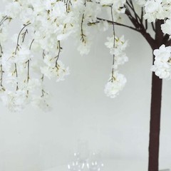 5 ft WHITE Artificial Cherry Blossom TREE Detachable Metal Base Party Decoration